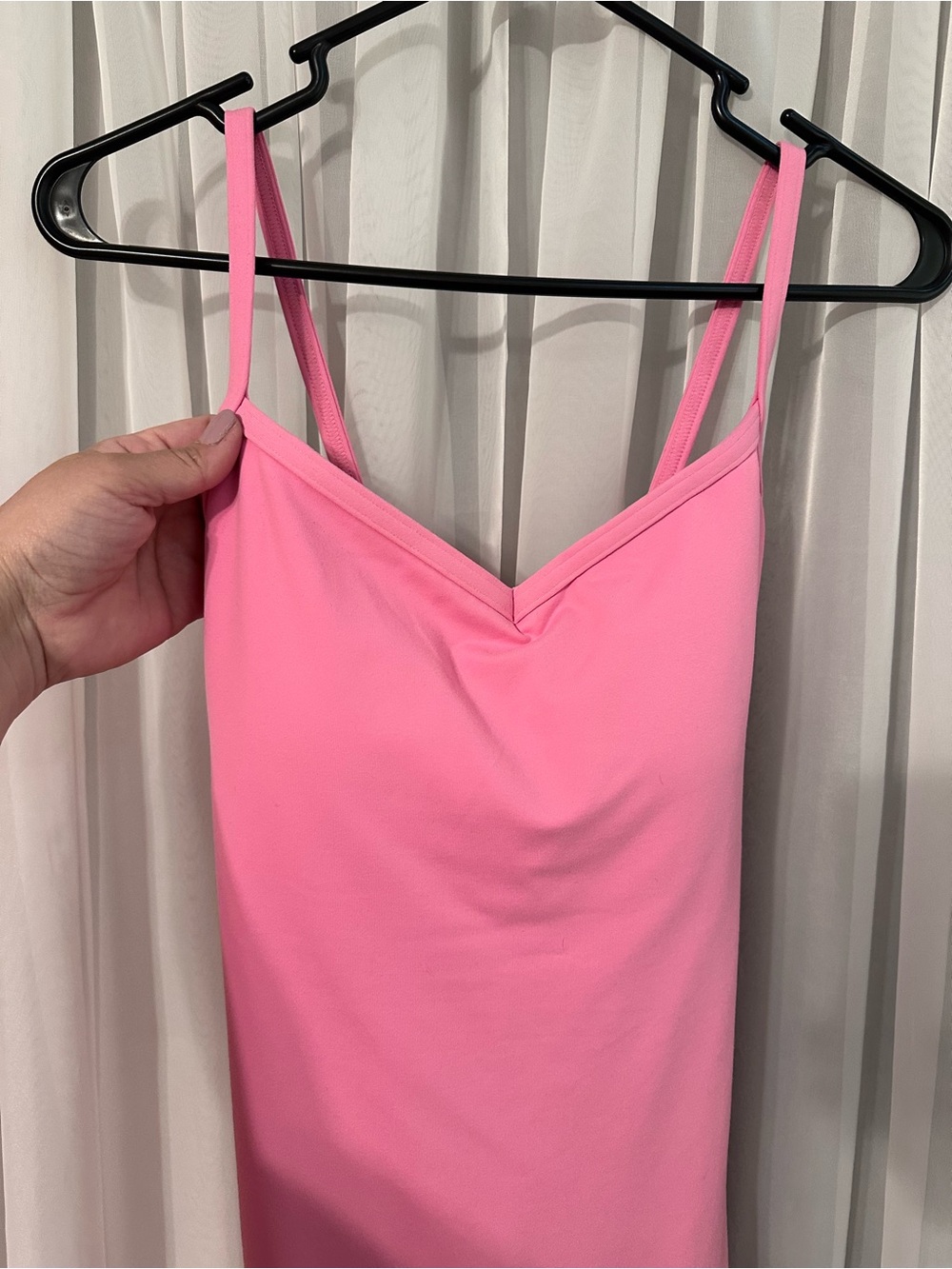 Pink Fitted Romper Bodysuit with Strappy Back - Picture 6 of 10
